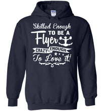 Load image into Gallery viewer, Crazy Enough To Love It! Cheer Flyer Cheer Hoodies navy
