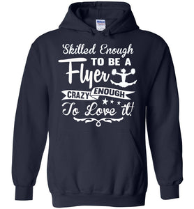 Crazy Enough To Love It! Cheer Flyer Cheer Hoodies navy