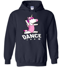 Load image into Gallery viewer, Unicorn Dance Hoodies For Girls navy