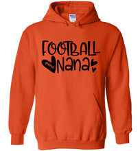 Load image into Gallery viewer, Cute Football Nana Hoodie orange