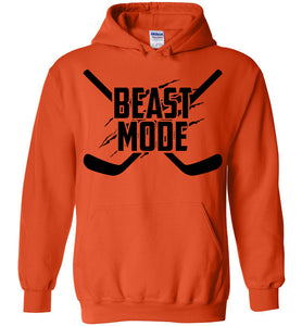Beast Mode Hockey Hoodie orange