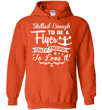 Load image into Gallery viewer, Crazy Enough To Love It! Cheer Flyer Cheer Hoodies orange