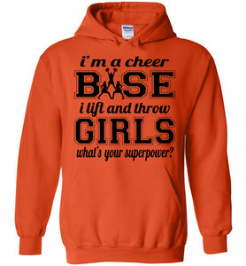 I'm A Cheer Base Funny Cheer Base Hoodies orange