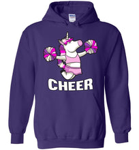 Load image into Gallery viewer, Unicorn Cheer Hoodies purple
