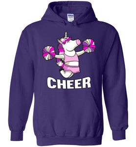 Unicorn Cheer Hoodies purple
