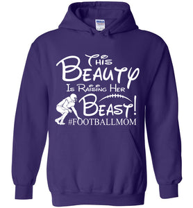 This Beauty Is Raising Her Beast Football Mom Hoodies purple