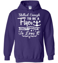 Load image into Gallery viewer, Crazy Enough To Love It! Cheer Flyer Cheer Hoodies purple