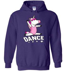 Unicorn Dance Hoodies For Girls purple