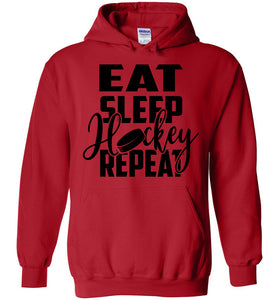 Eat Sleep Hockey Repeat red