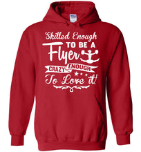 Load image into Gallery viewer, Crazy Enough To Love It! Cheer Flyer Cheer Hoodies red