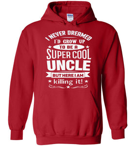 Super Cool Uncle Hoodie | Uncle Gifts red