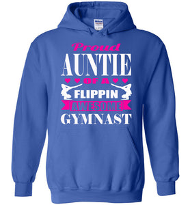 Proud Auntie Of A Flippin Awesome Gymnast Aunt Hoodie royal
