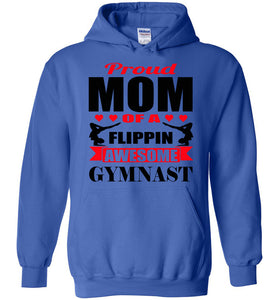 Proud Mom Of A Flippin Awesome Gymnast Gymnastics Mom Hoodie 2 blue