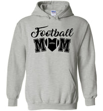 Load image into Gallery viewer, Football Mom Hoodies With Football Heart gray