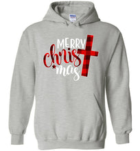 Load image into Gallery viewer, Merry Christ Mas Christian Christmas Hoodie sports gray