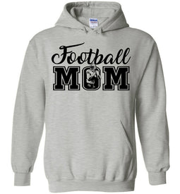 Football Mom Hoodies With Football Player gray