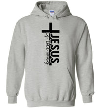 Load image into Gallery viewer, Jesus Is The Way Christian Quote Hoodie ash