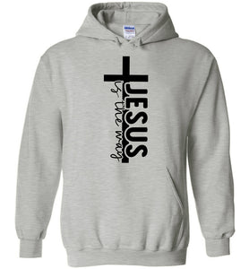 Jesus Is The Way Christian Quote Hoodie ash