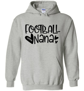 Cute Football Nana Hoodie gray