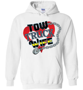 Tow Truck Wife Hoodie white