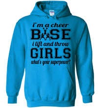 Load image into Gallery viewer, I&#39;m A Cheer Base Funny Cheer Base Hoodies blue