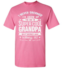 Load image into Gallery viewer, Super Cool Grandpa Funny Grandpa Shirts pink