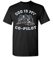 Load image into Gallery viewer, God Is My Co-Pilot Christian Train Shirt