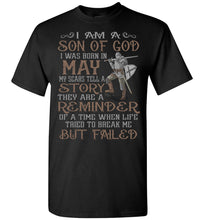 Load image into Gallery viewer, Son Of God Born In Month Christian Quote Shirts black