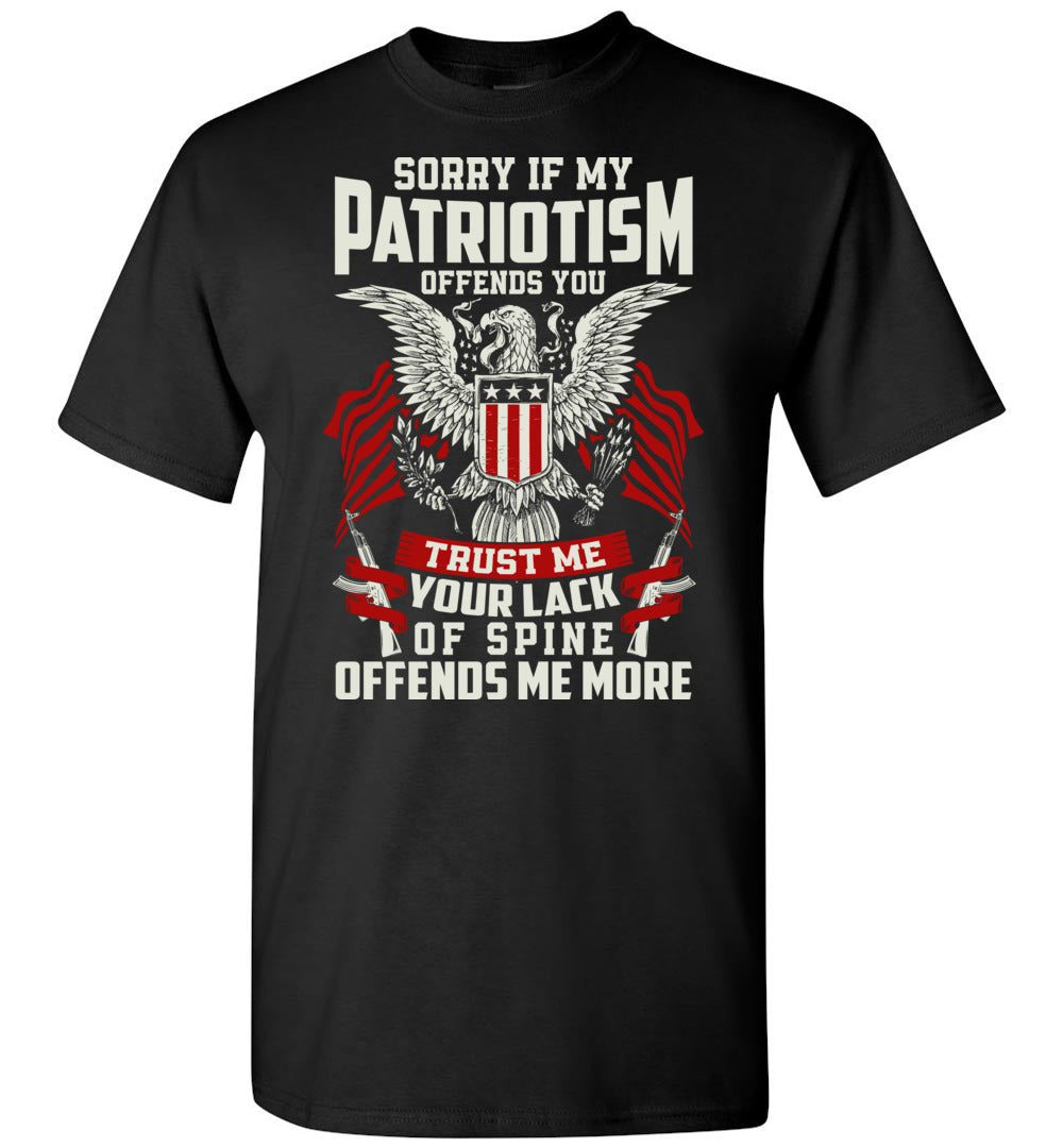 Sorry If My Patriotism Offends You Proud American T-Shirt black