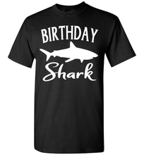 Load image into Gallery viewer, Birthday Shark Shirt unisex black