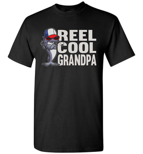 Reel Cool Grandpa Fishing Shirt black