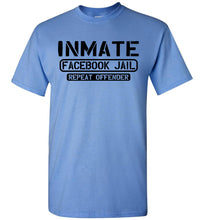 Load image into Gallery viewer, Inmate Facebook Jail Repeat Offender Facebook Jail T Shirt blue