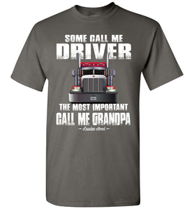 Some Call Me Driver Trucker Grandpa Shirt charcoal