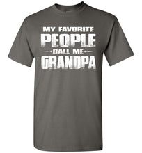 Load image into Gallery viewer, My Favorite People Call Me Grandpa T Shirts charcoal