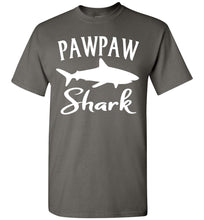 Load image into Gallery viewer, Pawpaw Shark Shirt charcoal