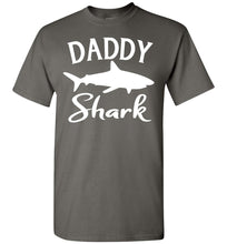 Load image into Gallery viewer, Daddy Shark Shirt charcoal
