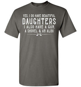 Gun Shovel, Alibi Beautiful Daughters Beautiful Daughter T Shirt charcoal
