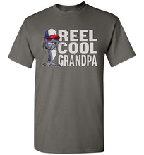Load image into Gallery viewer, Reel Cool Grandpa Fishing Shirt charcoal
