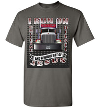 Load image into Gallery viewer, Caffeine Diesel And Jesus Christian Trucker T Shirt gch