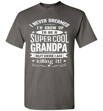 Load image into Gallery viewer, Super Cool Grandpa Funny Grandpa Shirts charcoal