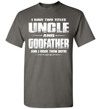 Load image into Gallery viewer, Uncle Godfather Uncle T Shirts charcoal