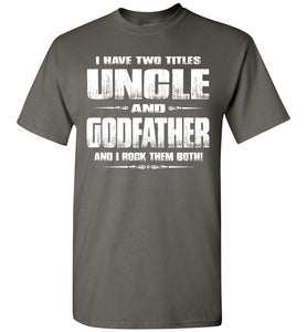 Uncle Godfather Uncle T Shirts charcoal