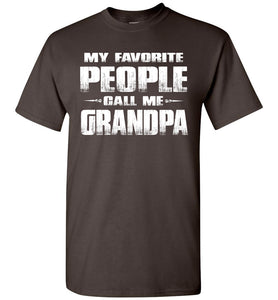 My Favorite People Call Me Grandpa T Shirts brown