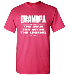Grandpa The Man The Myth The Legend T Shirt pink