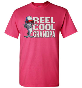 Reel Cool Grandpa Fishing Shirt pink