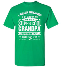 Load image into Gallery viewer, Super Cool Grandpa Funny Grandpa Shirts green