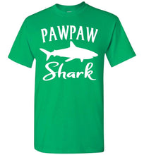 Load image into Gallery viewer, Pawpaw Shark Shirt green