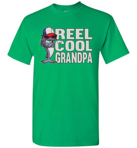 Reel Cool Grandpa Fishing Shirt green