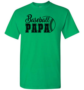 Baseball Papa Shirt green