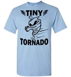 Tiny Tornado Funny Kids Shirts youth light blue